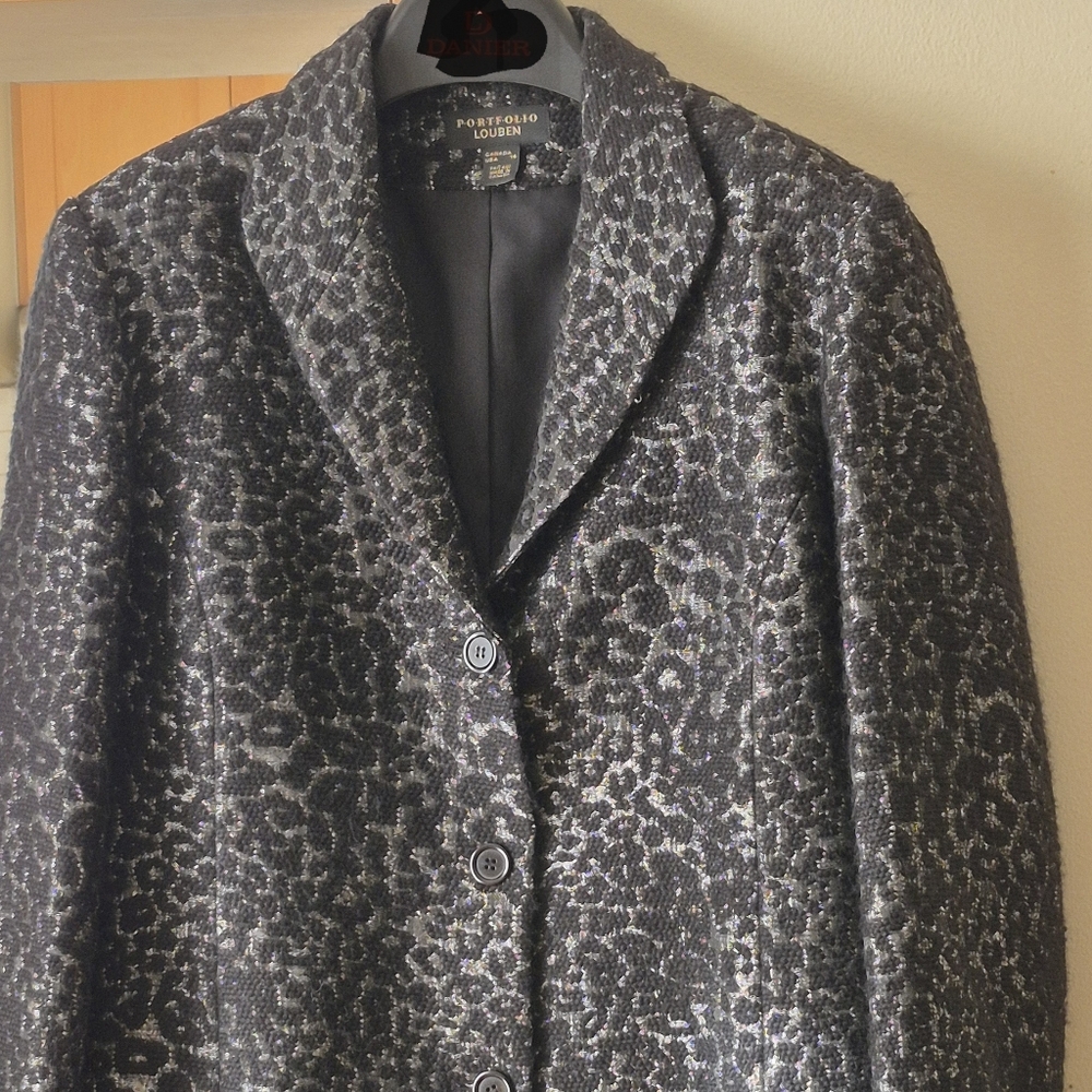 Louben Chic Leopard Print Blazer